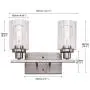 Banato Lighting 2-Light Modern Vanity Lights Sconces Bathroom Lighting Fixtures Wall Lamp Brushed Nickel Indoor Wall Light Fixture with Clear Glass Shade for Porch Stairway Kitchen Bar