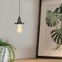 NAFEEZA On/Off Pull Chain Switch Pendant Light,Max 59 Inch Adjustable Hanging Swag Light,Industrial Ceiling Light Fixture for Kitchen Island Dining Room Farmhouse Garage Entryway Foyer Table,Black