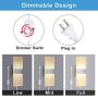 KOMINT Wall Sconce Plug in, Dimmable Wall Sconces 15W 3000K Warm White Wall Sconce Lighting with 6FT Plug in Cord and a Dimmable On/Off Switch on The Cord