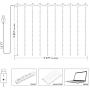 White Curtain Lights String,9.8Ftx9.8Ft 300 LED Hanging Fairy Lights with Remote for Bedroom Wall Decor,Sync Music Setting & 8 Modes with Auto On/Off Timer