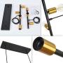 Kitchen Island Lighting 7-Light Modern Linear Pendant Light with Antique Brass Socket Finish Chandelier Light Fixtures for Dinning Room Living Room