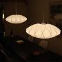 RUNNUP North Europe Designer Fabric Saucer Pendant Light Creatiion Postmodernism Ceiling Fixtures Hanging Lighting Lamp for Coffee Shop Teahouse Dining Room, 15.75