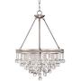 Regina Brushed Nickel Pendant Chandelier 19'' Wide Clear Crystal Baubles 3-Light Fixture for Dining Room House Foyer Kitchen Island Entryway Bedroom Living Room - Vienna Full Spectrum