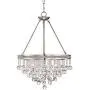 Regina Brushed Nickel Pendant Chandelier 19'' Wide Clear Crystal Baubles 3-Light Fixture for Dining Room House Foyer Kitchen Island Entryway Bedroom Living Room - Vienna Full Spectrum