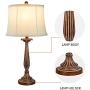 Maxax Table Lamps Set of 2 Modern Bedside Lamp for Living Room Bedroom,Antique Brown Finish