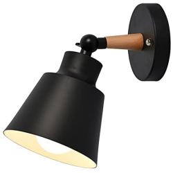 Wall Light fixtures Nordic Wall Sconce Lamps Macaron Edison Copper lamp Holder Aisle Lights Corridor Lamp Bedside Reading Light E27(Color : Black)