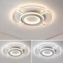 SUSUO LED Ceiling Light Blossom Design Ultrathin Acrylic Flush Mount Lighting Fixture for Living Room, Dining Room,Hallway,72W Cold White 6000K