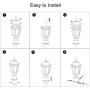 FUDESY 2-Pack FUDESY Outdoor Post Light Pole Lantern Lighting Fixture with E26 Socket 3000K LED Edison Filament Bulb Included (Corded-Electric), Anti Corrosion Plastic Materials, Bronze, FDS2543G
