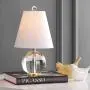 JONATHAN Y JYL2079A Goddard 16'' Crystal Ball/Metal LED Lamp Glam,Transitional,Traditional for Bedroom, Living Room, Office, College Dorm, Coffee Table, Bookcase, Clear