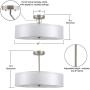 Grazia 20 inch 3 Light Drum Chandelier Ceiling Light - Brushed Nickel - Linea di Liara LL-P117-BN