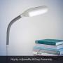 Brightech Litespan LED Bright Reading and Craft Floor Lamp - Modern Standing Pole Light & Gooseneck - Dimmable, Adjustable Task Lighting Great in Sewing Rooms, Bedrooms - White