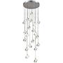 Crystal Chandeliers Raindrop Pendant Light 20 Lights LED Modern Hanging Ceiling Light Fixture for Staircase Dining Room Bedroom Living Room