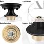 Semi Flush Mount Ceiling Light, Industrial Flush Mount Light Fixture with Clear Glass Shade Ceiling Light Fixtures for Hallway, Entryway, Kitchen, Dining Room, Laundry Room (Black+Gold)
