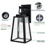 Dusk to Dawn Sensor Outdoor Wall Light, Exterior Wall Lantern Fixture with E26 Base Anti-Rust Waterproof Matte Black Wall Sconce for Garage Doorway Porch Garden Courtyard(Blub not Included)