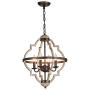 TZOE Orb 4-Light Metal Chandelier，Rustic Vintage Chandelier，Stardust Finish，Foyer Light，Adjustable Height，Dining Room Lighting Fixtures Hanging，Living Room Light，Kitchen Chandelier UL Listed