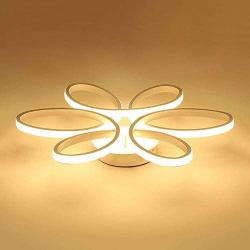 Modern Ceiling Light Fixture, CraftThink Flush Mount 35.5'' Wide Silicon Gel Twist Semi Flush Light Nordic Style LED Ceiling Fixture for Living Room Bedroom Office, Warm Light Source