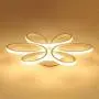 Modern Ceiling Light Fixture, CraftThink Flush Mount 35.5'' Wide Silicon Gel Twist Semi Flush Light Nordic Style LED Ceiling Fixture for Living Room Bedroom Office, Warm Light Source