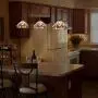 Capulina Tiffany Style Kitchen Lighting, 1-Light Stained Glass Lighting Fixtures, 12 inch Wide Lampshade Mini Pendant Light, Victorian Kitchen Island Lighting, Tiffany Hanging Pendant Light