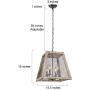 Farmhouse Chandelier, 4-Light Lantern Chandelier with Iron Net, New Modern Farmhouse Light Fixture for Foyer, Kitchen Island, Dining Rooms
