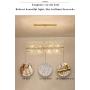 CROSSIO Modern Firework Crystal Chandelier, Dandelion LED Ceiling Light, Gold Stainless Steel 12 Lights Pendant Lighting Fixtures Chandeliers for Kitchen Dining Room Bedroom (36'' Dandelion Chandelier)