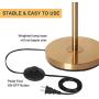 HAITRAL Adjustable Floor Lamp - Modern Pole Lamp 3 Light Tree, Standing Tall Lamp for Living Room, Bedroom - Antique Brass/Gold (Without Bulb)