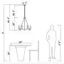 Maxax Chandelier 6-Light Farmhouse Kitchen Island Pendant Lighting fixtures for Dining Room Bathroom Bedroom Living Room, Black&Gold Finish (6 Lights)