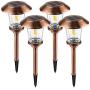 Otdair Solar Pathway Lights Outdoor, Solar Path Lights Waterproof IP65, Solar Landscape Lighting Outdoor with 201 Stainless Steel, 2 Modes, for Garden, Landscape, Path, Yard, Patio, Warm White, 4 PCS