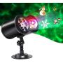 Christmas Projector Lights,2020 New Version No Slide 2 in 1 Ocean Wave Projector with 14 Moving Patterns & 10 Ocean Waves IP65 Waterproof LED Xmas Theme Indoor/Outdoor Decorative Light with Remote