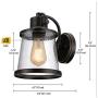 Charlie Outdoor Indoor Wall Sconce, LED Bulb Included, Oil Rubbed Bronze, Clear Seeded Glass Shade,44127 Charlie Outdoor Indoor Wall Sconce, LED Bulb Included, Oil Rubbed Bronze, Clear Seeded Glass Shade,44127