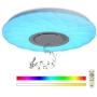Horevo 24W Ceiling Light with Bluetooth Speaker, Smart APP Control+Romote Dimmable White Warm Light RGB Color Changing,LED Flush Mount Ceiling Light for Living Room Bedroom Kids Room Lights