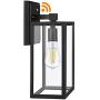 CINOTON Outdoor Wall Sconce Dusk to Dawn Photocell, IP65 Waterproof Outdoor Light Fixtures Wall Mount, Outdoor Wall Lantern with Clear Glass Shade, E26 Socket Exterior Wall Lamp for Garage, Doorway