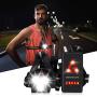 Upgrade Chest Running Light for Runners & Joggers - ORHOMELIFE Outdoor Night Safety Run Light with 3 XPG LEDS, 500Lumen, USB Rechargeable, 120° Adjustable Beam for Camping, Running, Jogging, Hiking