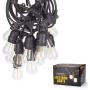 BECCALIGHTING Outdoor String Lights 12v Safe Low Voltage Hanging LED Landscape Lighting 12 Volt DC 12VDC for Gazebo Pool Deck Patio Poles Backyard Garden RV Solar-Powered Off-Grid Living 48ft 48 Feet