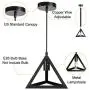 EEEKit Industrial Pendant Light Fixture, Black Cage Pendant Lights, E26 Base Farmhouse Fixture for Kitchen Island Dining Room Table Foyer Entryway Hallway