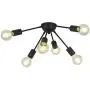 VINLUZ 6-Light Sputnik Chandelier Black Mid Century Modern Ceiling Light Industrial Pendant Lighting for Kitchen Dining Room Living Room