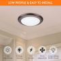 Lumbien LED Ceiling Light Round Light Fixture, 1600LM 15W Flush Mount LED Disk Light for Closets, Pantry, Bedrooms, Office, Basements, Laundry Rooms(Bronze, 4000K Cool White)