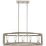 Kerr Wood Brushed Nickel Linear Pendant Chandelier 32 3/4'' Wide Modern Farmhouse 5-Light Fixture for Kitchen Island Dining Room - Possini Euro Design Kerr Wood Brushed Nickel Linear Pendant Chandelier 32 3/4'' Wide Modern Farmhouse 5-Light Fixture for Kitchen Island Dining Room - Possini Euro Design