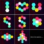 Hexagon Wall Light Multicolor,Smart Modular Touch-Sensitive LED Light Wall Panels RGB Night Light DIY Geometry Splicing Hex Light for Bedroom Living Room Hallway Party Decor,6 Pack