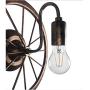 Water Pipe Wall Sconce, SUN RUN Metal Vintage Round Turntable Style Industrial Wall Light Fixture with Retro Style for Bar, Kitchen, Living Room, Bedroom,E26 Socket Lamp Water Pipe Wall Sconce, SUN RUN Metal Vintage Round Turntable Style Industrial Wall Light Fixture with Retro Style for Bar, Kitchen, Living Room, Bedroom,E26 Socket Lamp