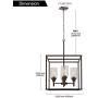 VINLUZ Classic 4 Light Farmhouse Pendant Lighting Oil Rubbed Bronze Finish with Clear Glass Shade Cage Hanging Lamp Fixture for Hall Kitchen Island Foyer Entryway Dining Room