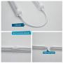 SHOPLED 4FT LED Shop Light for Garage, 36W, 4680LM, 6000K, Cool White, V Shape, No Ballast, T8 Integrated Fixture for Ceiling, Under Cabinet, Basement, Cooler Lighting, Plug and Play 4 Pack