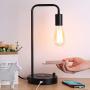 Wireless Charging Desk Lamp – Table Lamp with USB Port and Wireless Charging Pad, Bedside Lamp for Office Bedroom Living Room College Dorm