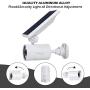 Solar Motion Sensor Lights Outdoor 1400-Lumen 9-Watt(110W Equ.) Aluminum Solar Flood Security Spotlight for Garden Driveway Garages Doorways Decks and Porches, 2-Year 100% FREE Warranty(White 2 Pcs)