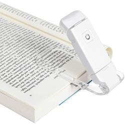 DEWENWILS USB Rechargeable Book Reading Light, Warm White, Brightness Adjustable for Eye-Protection, LED Clip on Book Lights, Portable Bookmark Light for Reading in Bed, Car