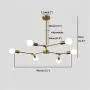Garwarm Sputnik Chandelier Modern 6 Lights Brushed Brass Pendant Lighting Gold Mid Century Ceiling Light Fixture for Dining Room Living Room Kitchen Garwarm Sputnik Chandelier Modern 6 Lights Brushed Brass Pendant Lighting Gold Mid Century Ceiling Light Fixture for Dining Room Living Room Kitchen