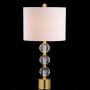 JONATHAN Y JYL5017A Ashley 25.25'' Crystal LED Table Lamp Glam,Transitional,Modern,Midcentury for Bedroom, Living Room, Office, College Dorm, Coffee Table, Bookcase, Clear/Brass