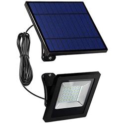 Solar Powered Lights Outdoor, Awanber Bright White Light IP65 Waterproof Auto Dusk to Dawn 350° Adjustable Solar Security Flood Lights for Barn, Garden, Garage, Pathway, Yard, Patio, Lawn, Balcony