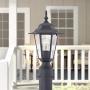 WISBEAM Outdoor Post Light, Pole Lantern, E26 Base 100W Max, Aluminum Housing Plus Glass, Wet Location Rated, ETL Qualified, Bulbs not Included (Black Finish)