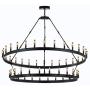 Wrought Iron Vintage Barn Metal Castile Chandelier Chandeliers Industrial Loft Rustic Lighting Great for The Living Room, Dining Room, Foyer and Entryway, Family Room, and More!