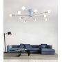 RUXUE Modern Flush Mount Ceiling Light 10 Lights Fixure for Kitchen Farmhouse Dining Room Barn Living Room